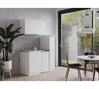 Cocina Mini Cocina Singlekueche Cocina Pequeña Despensa Blanco Levin 130 CM