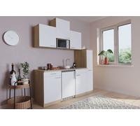 Cocina Mini Cocina Singlekueche Cocina Pequeña Roble Blanco, Luis 180CM