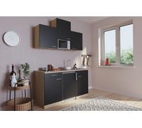 Cocina Mini Individual Pequeña Pantry Roble Negro Luis 150CM Respeto