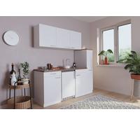 Cocina Mini Singlekueche Pequeña Bloque de Blanco Luis 180CM