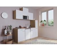 Cocina Minicocina Cocina De Una Sola Línea Roble Blanco Luis 180 CM Respekta