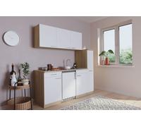 Cocina Minicocina Cocina De Una Sola Línea Roble Blanco Luis 180 CM Respekta