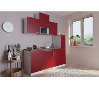 Cocina Minicocina Cocina Simple Línea De Cocina Blanca Roja Luis 180 CM Respekta