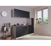 Cocina Minicocina Cocina Única Línea De Cocina Blanca Negra Luis 180 CM Respekta