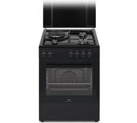 Cocina mixta Continental Edison CECM60FCB 3 gas + 1 eléctrico, horno 56 L, clase A, negro
