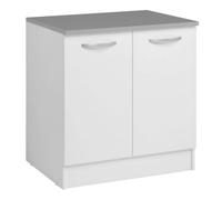Cocina modular color blanco eko melamina con encimamera incluida 6 módulos 180 cm ancho