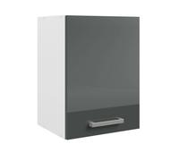 Miroytengo Cocina Modular Completa 300 cm, Muebles de Cocina 10 módulos Vetro Gris Brillante y Blanco
