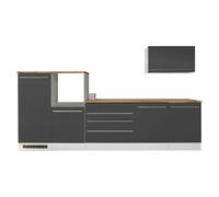 Cocina modular completa Gabriel (Ancho: 320 cm, Antracita, Sin electrodomésticos)