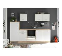 Cocina modular completa Petunia (Ancho: 270 cm, Blanco, Sin electrodomésticos)