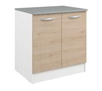 Cocina modular eko 5 muebles color roble jackson y blanco 180cm 180 cm