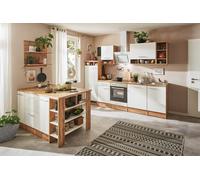 Cocina Módulo De Cocina Isla Cocina Integrada Roble Blanco Hilde 280 CM Respekta