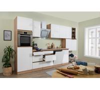 Cocina Módulo De Cocina Sin Tiradores De Roble Blanco Lorena 380 CM Respekta