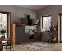 Cocina Módulo De Cocina Vacío Cocina Integrada Roble Gris Hilde 310 CM Respekta