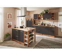 Cocina Módulo Isla Cocina Integrada Roble Gris Hilde 310 CM Respekta