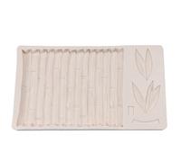 Cocina Molde de pastel con forma de bambú, Molde de silicona para pastel Patrón de hojas de bambú Pudín Postres Hornear Molde de bricolaje Herramienta de fabricación de jabón para jabón de azúcar de a