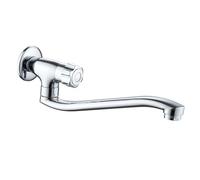 Cocina montada en la pared toque de agua fría un solo 360 ° Fregadero de rotación para el fregadero de la piscina del trapeador Fregadero de lavandería Manija individual G1/2 CROME 35cm LWX