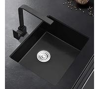 MNSSRN Cocina Nano Fregadero, Grifo Giratorio de 360 °, Lavabo de undercounter, Fregadero Incorporado, Fregadero de Vegetales Hechos a Mano de Acero Inoxidable 304,42 * 35cm