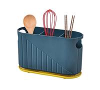 Cocina Organizador de cucharas y tenedores, soporte for secar utensilios, for cocina, escurridor compacto for palillos, cubiertos Organizer(Blue)