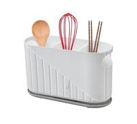 Cocina Organizador de cucharas y tenedores, soporte for secar utensilios, for cocina, escurridor compacto for palillos, cubiertos Organizer(Blanco)