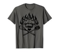 Cocina Parrilla Pasión Gastronomía Fuego Camiseta
