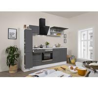Cocina Pequeña Bloque de Cocina Blanco Gris Amanda 240CM respekta Premium