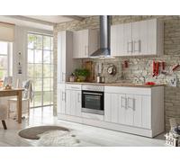 Cocina Pequeña Bloque de Cocina Casa de Campo Alerce Blanco Anton 240CM respekta