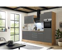 Cocina Pequeña Bloque de Cocina Marleen Premium 280CM Gris Artisan Roble