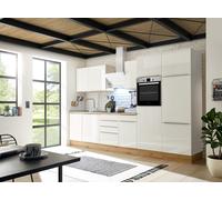 Cocina Pequeña Bloque de Cocina Marleen Premium 340CM Blanco Artisan Roble