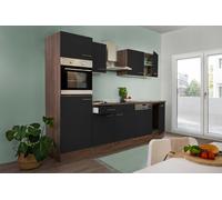 Cocina Pequeña Bloque de Cocina Roble York Negro Oliver 280CM respekta
