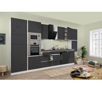 Cocina Pequeña Bloque de Cocina sin Tiradores Blanco Gris Lorena 395CM respekta
