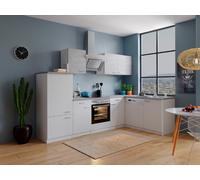 Cocina Pequeña Bloque de Cocina Winkelküche Blanco Concreto Malia 280x172 CM