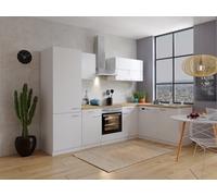 Cocina Pequeña Bloque de Cocina Winkelküche Blanco Malia 280x172 CM respekta