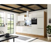 Cocina Pequeña Bloque de Marleen Premium 340CM Blanco Artisan Roble respekta