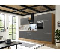 Cocina Pequeña Bloque de Marleen Premium 340CM Gris Artisan Roble respekta