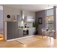 Cocina Pequeña Bloque de Vacío Amueblada y Equipada 300CM Blanco Gris respekta