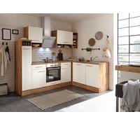 Cocina Pequeña Bloque de Winkelküche Roble Blanco Hilde 250x172 CM respekta