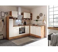 Cocina Pequeña Bloque de Winkelküche Roble Blanco Hilde 250x172 CM respekta