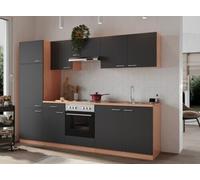 Cocina Pequeña Bloque Vacío Amueblada y Equipada Haya Gris Gerda 270CM respekta