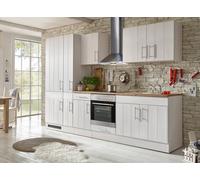 Cocina Pequeña Bloque Vacío Casa de Campo Alerce Blanco Anton 300CM respekta