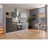 Cocina Pequeña Bloque Vacío Cocina Amueblada y Equipada Blanco Gris Malia 270CM