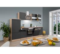 Cocina Pequeña Bloque Vacío Cocina Amueblada y Equipada Roble Gris Merle 280CM