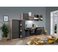 Cocina Pequeña Bloque Vacío Cocina Amueblada y Equipada Roble Gris Merle 310CM