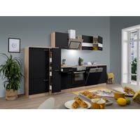 Cocina Pequeña Bloque Vacío Cocina Roble Negro Merle 310CM respekta