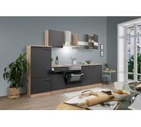 Cocina Pequeña Bloque Vacío Cocina Roble Gris Merle 270CM respekta