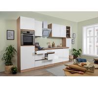 Cocina Pequeña Bloque Vacío sin Tiradores Roble Blanco Lorena 330CM respekta