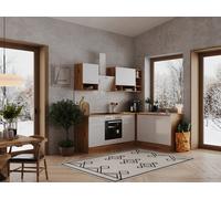 Cocina Pequeña Bloque Vacío Winkelküche Roble Blanco Hilde 220x172 CM respekta