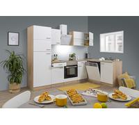 Cocina Pequeña Bloque Vacío Winkelküche Roble Blanco Merle 280x172 CM respekta