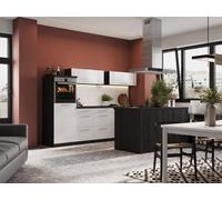 Cocina Pequeña Isla de Cocina Roble Blanco Amanda 280CM respekta Premium