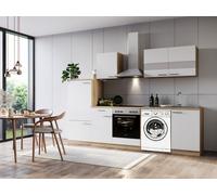 Cocina Pequeña para Base Lavadora Roble Blanco Merle 280CM respekta