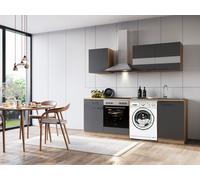 Cocina Pequeña para Base Lavadora Roble Gris Merle 220CM respekta